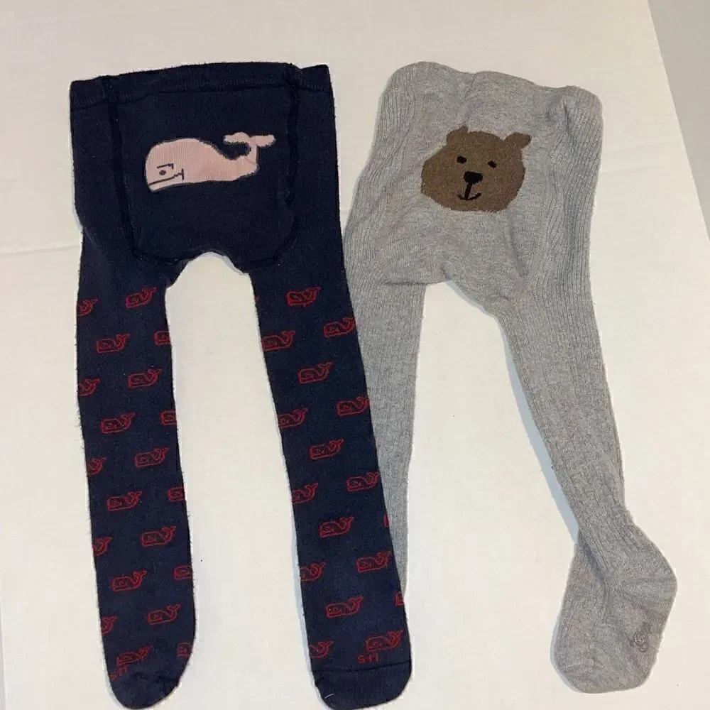 Baby Gap Bear Whale Cable Knit Tights 24M-2T